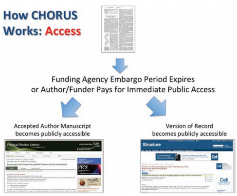 Fig. 2. Making the article publicly accessible: users have access to the best available version, through the publisher, to ensure that readers will see notifications of updates, corrections, or retractions. 